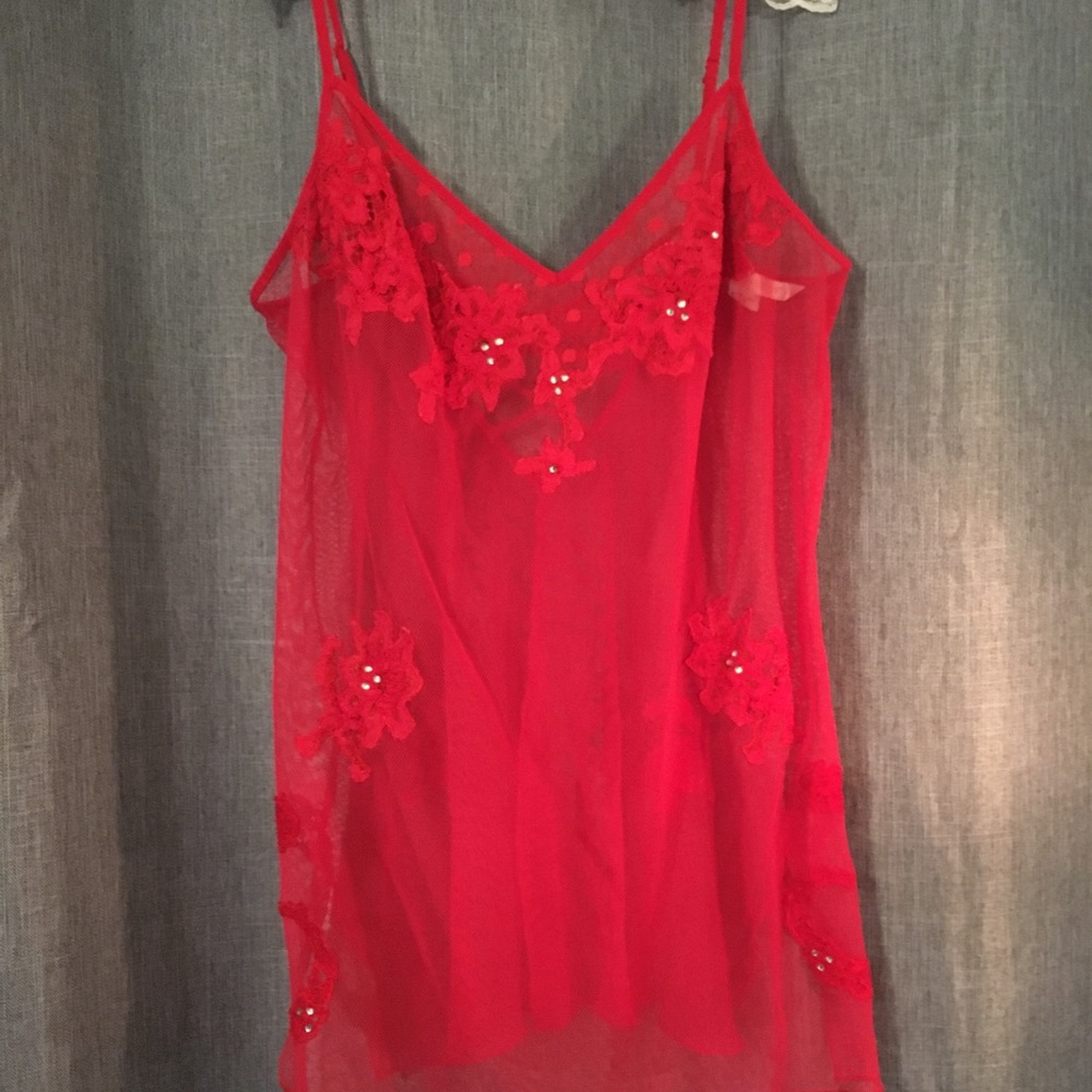 Victoria’s Secrets red lace babydoll